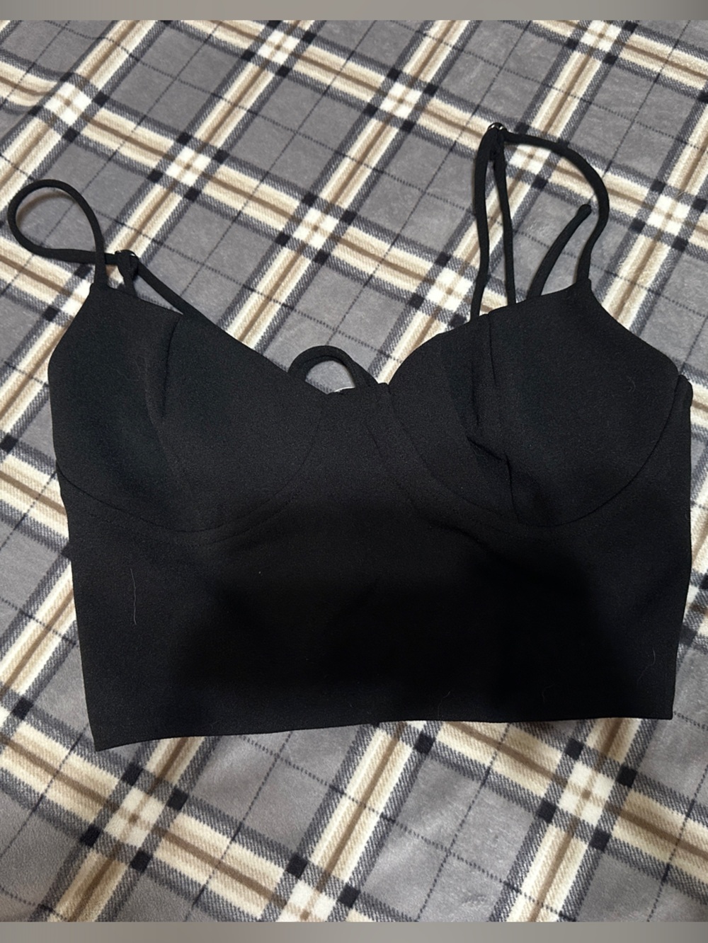 Lulu's Black Seamless Longline Bralette with matching wide legged pant